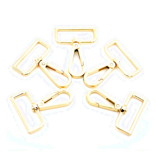 MELORDY 15 Pcs Metal Swivel Lobster Clasp Claw Push Gate Snap Hooks for DIY Crafts Keychain Purse Handbag Making (Gold,1-1/2 inch)