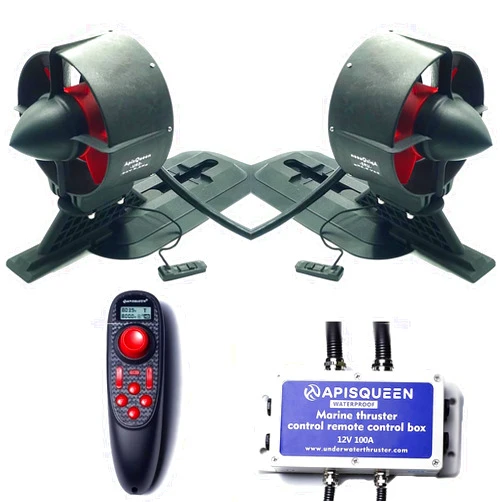 ApisQueen 12V 300KV Underwater Thruster U92 Set,with Remote Control and ESC,21.4Kg(47.2LBS) Thrust Brushless Motor,Trolling Motor,for Kayaks/Inflatable Boats/Paddle Boards