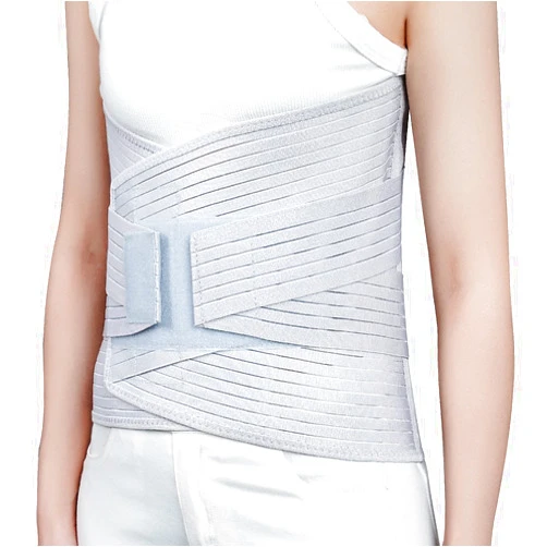 Solmyr Lumbar Support Back Brace, Abdominal Binder Lower Waist Support Belt, Breathable Back Support Belt Compression Wrap, Adjustable Waist Straps for Women Men Lower Back Pain Relief