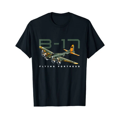 The Warbird Collection Flying Fortress B-17 World War II Classic Warbird Airplane T-Shirt
