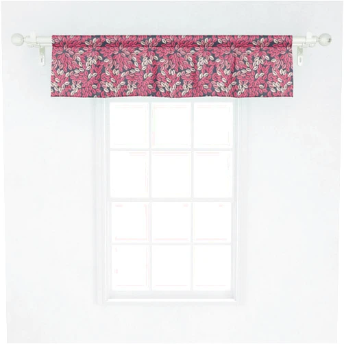 Ambesonne Leaves Window Valance Pack of 2, Abstract Laurel Foliage Autumn Season Falling Leaves Nature Inspired, Rod Pocket Curtain Valances for Kitchen Bedroom, 54