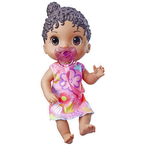 Baby Alive Baby Lil Sounds: Interactive Black Hair Baby Doll for Girls & Boys Ages 3 & Up, Makes 10 Sound Effects, Including Giggles, Cries, Baby Doll with Pacifier