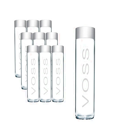 Voss Artesian Still water from Norway Naturally pure for a crisp, refreshing taste 375ml GLASS bottled water 12.7 Fl oz (Pack of 9)