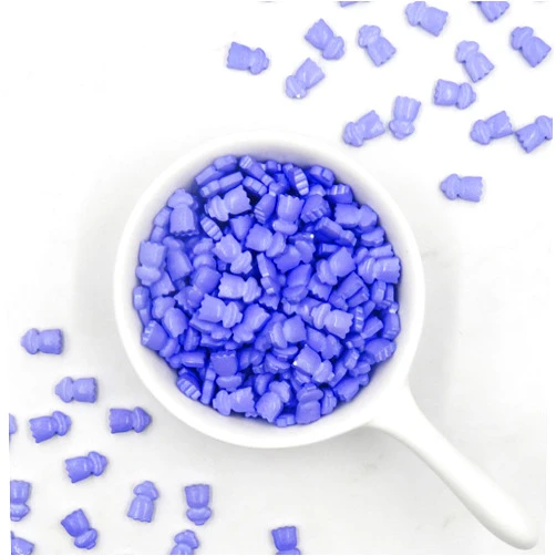 POSHPIN Tulip Sprinkles, Mothers Day Cake Sprinkles, Purple Sprinkles, Flower Shaped Candy, (1 lb bag, 5 packs)