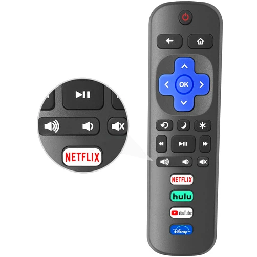 Piudekei Replacement Roku TV Remotes for TCL/Hisense/Sharp/Philips/Onn/Element/Insignia - with Netflix/Disney+/Hulu/YouTube Shortcuts
