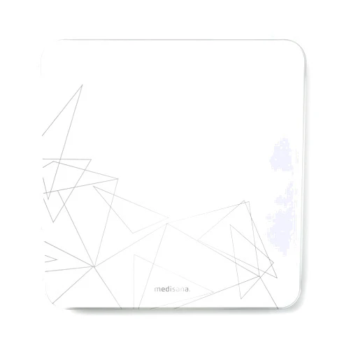 Medisana PS 437 Digital Personal Scale up to 180 kg / 396 lb Bathroom Scales Made of Glass, Invisible LED Display, Motif Scale, Step-On