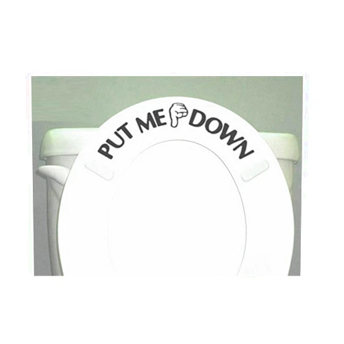 BERRYZILLA Put ME Down Decal Toilet Bathroom Seat Vinyl Sticker Sign Reminder for Him BERRYZILLA