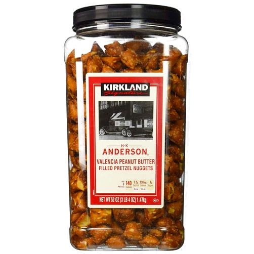 Kirkland Signature H.K Anderson Valencia Peanut Butter Filled Pretzel Nuggets: 52 Oz - Cos9 - PACK 2