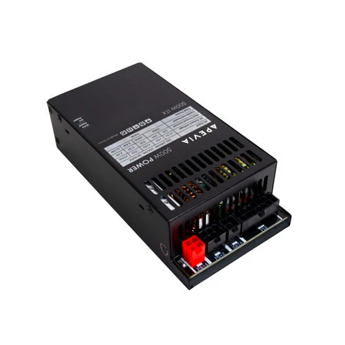 Apevia ITX-PFC500W Mini ITX/Flex ATX / 1U 500W Fully Modular Power Supply, Full Range Active PFC 90-264V, AC for POS AIO System Desktop Gaming Server Small Form Factor (Flex ITX) Computer PSU
