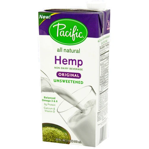 Pacific Natural Unsweetened Hemp Milk, Original, 6 Count