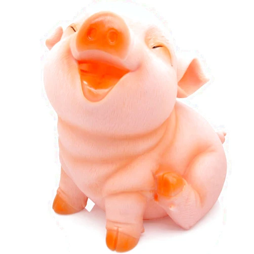 H&W Cute Pig Coin Money Bank, Shatterproof Piggy Bank, Creative Money Bank, Can Store 1000 Coins, Best Bitrthday Gift, Squint Piggy (WK7-D2)