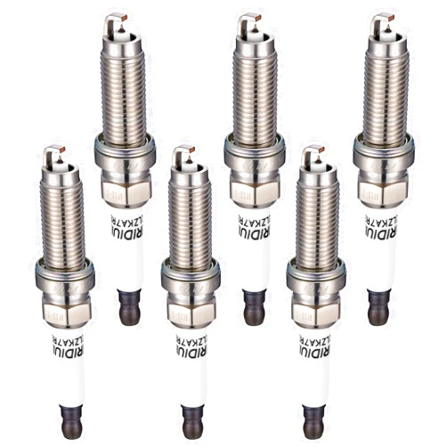 SYKRSS 93476 Iridium Platinum Spark Plugs 6 Pack - Compatible with Land Rover Range Rover 2014-2019, Discovery 2017-2020, Range Rover Sport 2014-2019,LR4 Compatible with Jaguar F-Pace, XF, XJ, XE