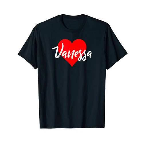 Cool Nombre Personalizado Amor Corazón Tees Amo a Vanessa Primer Nombre Yo Corazón T-Shirt
