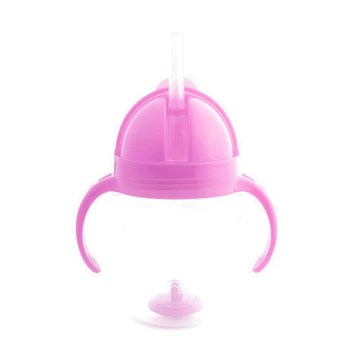 Munchkin Click Lock Weighted Straw Cup, 7 Ounce, Orange, Pack of 1