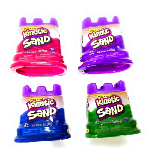 Kinetic Sand Neon Colors | Gift Set of 4 Colors - Purple, Blue, Pink & Green 5 oz Containers