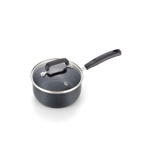 T-fal Signature Non Stick Sauce Pan w/ Glass Lid 3 Quart, Oven Broiler Safe 350F, Scratch Resistant, Comfortable handle, Versatile & Convenient, Cookware, Pots and Pans, Dishwasher Safe, Black