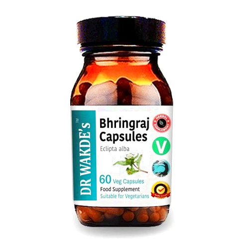 DR WAKDE'S Bhringraj Capsules (False Daisy, Eclipta alba, 60 Veg Caps, Plant-Based Supplement, Ayurvedic Herb, All Natural, Vegan)