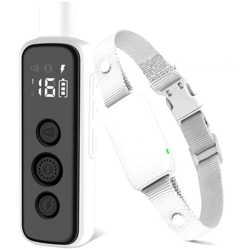 Bousnic Shock Collar for Dogs - Waterproof Rechargeable Dog Electric Training Collar with Remote for Small Medium Large Dogs with Beep, Vibration, Safe Shock Modes (8-120 Lbs) (Grey)