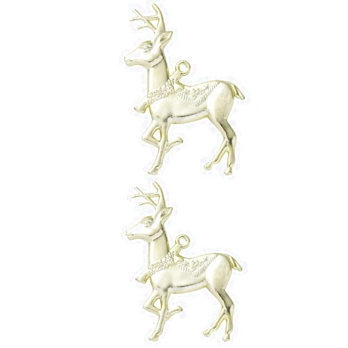 COHEALI Electroplating Reindeer Pendant 30Pcs Christmas Enamel Charms DIY Hanging Pendants Xmas Decor Pendants Necklace Bracelet Earring DIY Crafts Making Accessory