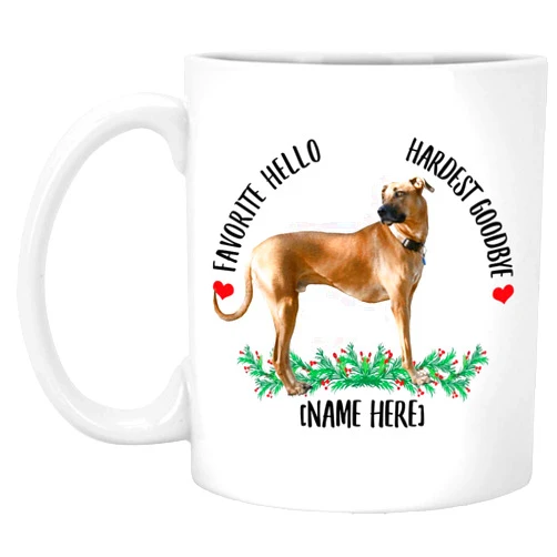 Lovesout Funny Personalized Name Black Mouth Cur Fawn Favorite Hello Hardest Goodbye Christmas 2024 Gifts Coffee Mug White 11 Oz