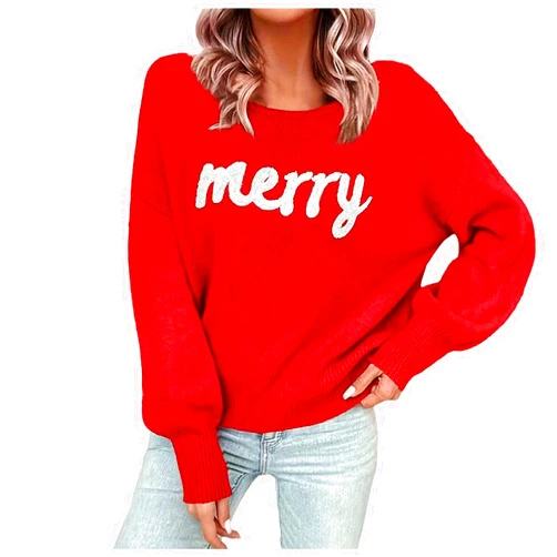 WYTong Women Christmas Sweater 2024 Trendy Christmas Printed Sweater Winter Warm Sweater Funnny Holiday Pullover Tops