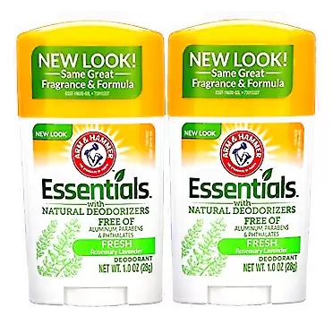 Arm & Hammer Store ARM & HAMMER Essentials Solid Deodorant Travel Size, Fresh, 1 Oz (10 Pack)