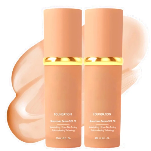 OIHOHO Imaginaryl Foundation, 4 in 1 Foundation Liquid with Spf 50, Color Changing Foundation, Lightweight, Waterproof and Moisturizing, Auto Adjust Skin Tone (2PCS)