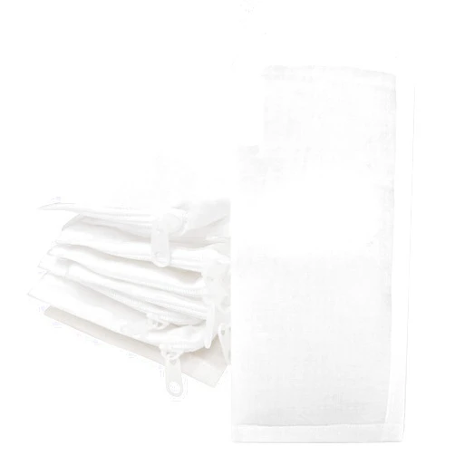 Segarty Media Bags for Aquarium Filter, 10 Pack 0.15mm Extra Fine Mesh 7.7 x 3 Reusable White Nylon Net Bags with Plastic Zipper for Charcoal, Bio Balls, Ceramic Rings, Activated Carbon, Fish Tank