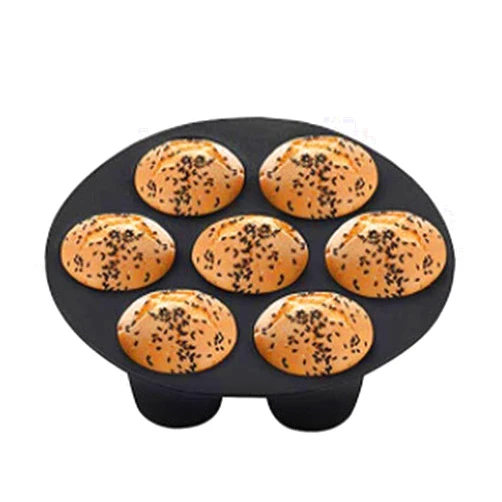 Bavokon 7 Cup Non-Stick Silicone Cake Cup Baking Mould,Silicone Muffin Cake Cup,Muffin Cupcake Baking Mould,Air Fryer Cupcake Baking Pan For 2.6-5.8 L Air Fryer Accessories Silicone Muffin Cake Cups