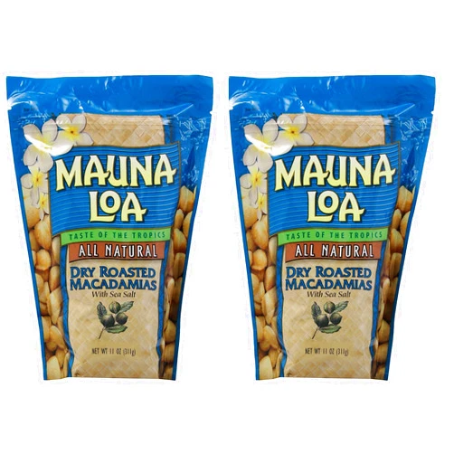 Mauna Loa Macadamias, mUpafK 2 Pack (Dry Roasted with Sea Salt)