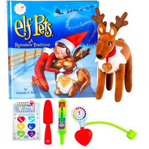 The Elf on the Shelf Elf Pets Reindeer, Tradition Story Book, and Cheer Checkup Set (Multi-Item Bundle)