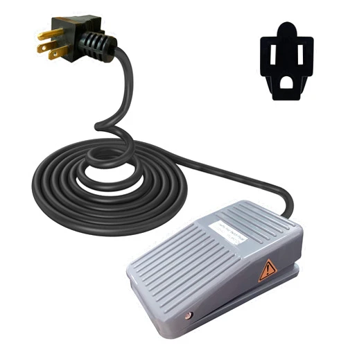 HimaPro Foot Control Switch Pedal ON Off Momentary Switch Deadman Style, 6-ft Cable with 3 Prong Piggyback Plug, 15A 110-220 VAC SPDT NO NC