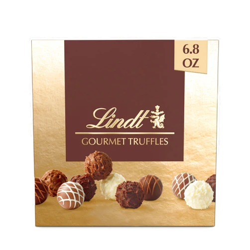 Lindt Gourmet Chocolate Truffles Gift Box, Easter Chocolate Candy, 12 Count, 6.8 oz. Box