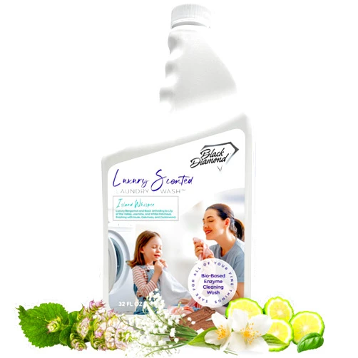 Black Diamond Stoneworks Island Whisper Luxury Scented Laundry Wash, Premium Quality Detergent, Superior Cleaning Performance, Long-Lasting Fragrance, 1 Quart.