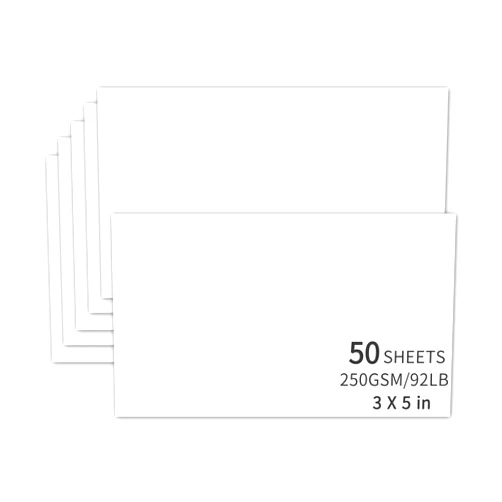 Bazyrock 50 Sheets White Cardstock Paper 3