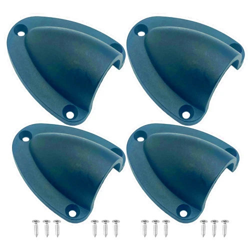LEQMG Nylon Marine Cable Vent Cover,Black Clamshell Vent for Boat,Wire Vent Cover(4 Pcs)