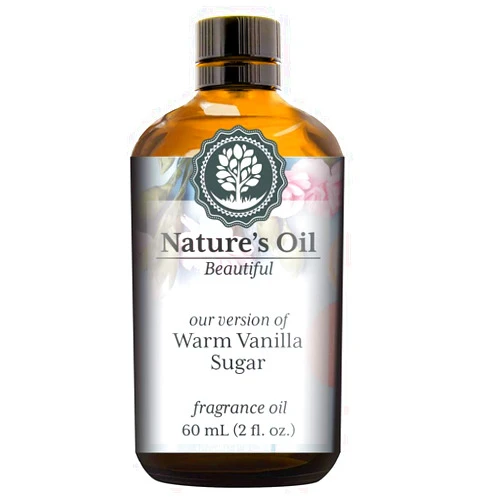 Nature's Oil Warm Vanilla Sugar Fragrance Oil (60ml) For Perfume, Diffusers, Soap Making, Candles, Lotion, Home Scents, Linen Spray, Bath Bombs, Slime