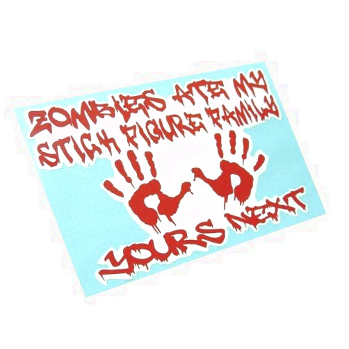BERRYZILLA Zombies Ate My Stick Figure Family Decal Funny Vinyl Sticker