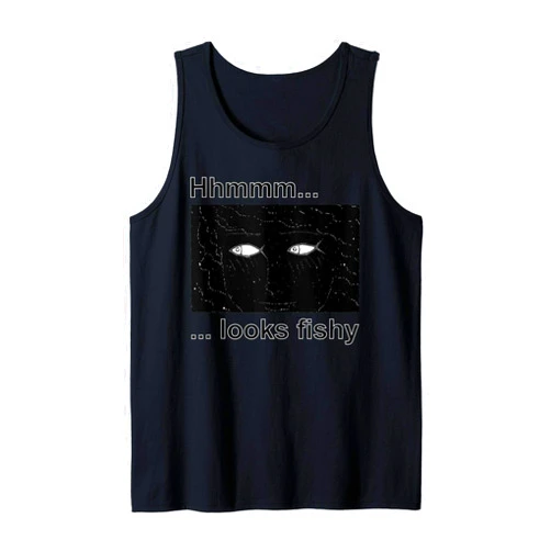 Poisson d'avril April fools et al funny witty joke Hhmmm... looks fishy is a funny joke about literally fishes Tank Top