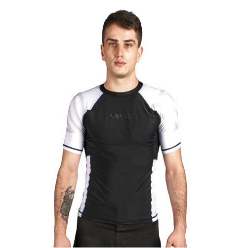 Sanabul Essentials Short Sleeve Compression Training Rash Guard for MMA BJJ Wrestling