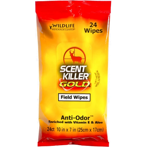 Wildlife Research Scent Killer Field Wipes (24 Pack), Gold (1295)