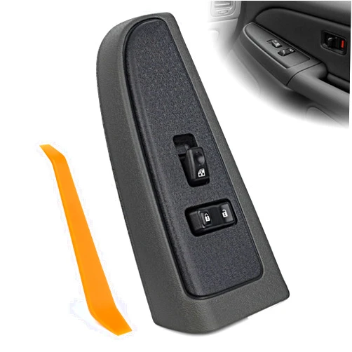 TOP-MAX Passenger Side Power Window Switch w/Bezel Compatible with 2003-2007 Chevy Silverado Avalanche Suburban Tahoe GMC Sierra Yukon Escalade Hummer H2, Master Window Control Replacement