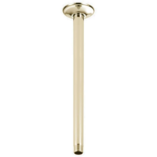 Delta Faucet 14-inch Ceiling Mount Shower Arm and Flange, Polished Nickel Straight Shower Arm, Polished Nickel U4998-PN