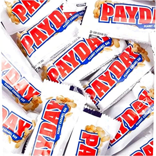 Generic PayDay Peanut Caramel Candy Bar - Payday Snack Size Candy Bar (2LB) (2 LB, Caramel)
