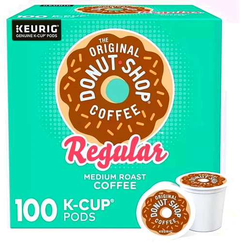 The Original Donut Shop Regular K-Cups, Medium Roast Coffee Pods, 100 Count