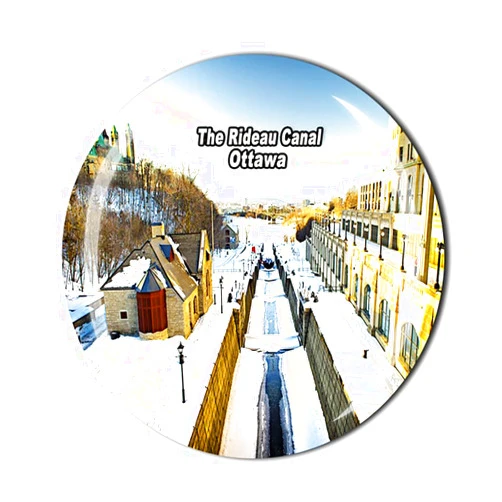 Timefly The Rideau Canal Ottawa Canada Fridge Magnet Crystal Tourist Souvenir Gift Collection Refrigerator Magnetic Sticker