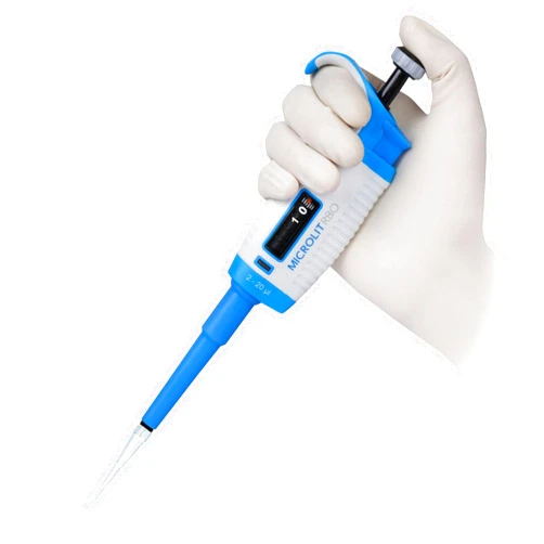 Microlit Single-Channel Pipettes with Adjustable Volume, Accurate and Calibrated Micropipette for 2-20ul Liquid Capacity, Compatible with 20ul Pipette Tips