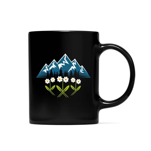 Solantrapod Berge Schweiz Alpen Edelweiß Korbblütler Alpenblume Oktoberfest Coffee Mug, Geschenk für Männer, Frauen, Kaffeetassen 11oz - 15oz
