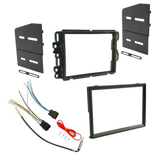 LEESENEVO Double DIN Kit Fits Complete Stereo Installation Dash KIT+Wire Harness+Antenna Adapter Plastic 95-3305 70-2104 GM1598AB GWH-406 -K318 GM2500 GNT-035 FCGCSIDKHA