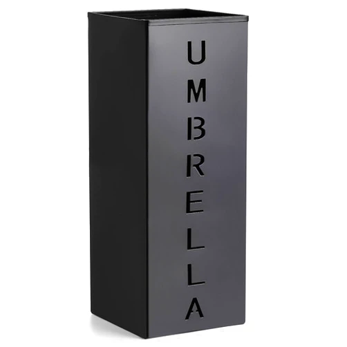 Hiceeden Square Metal Umbrella Holder, Free Standing Umbrella Rack Stand for Indoor Entryway, Umbrella Canes Walking Sticks Storage Bin for Office, Home, Hotel, Shop, 6.3
